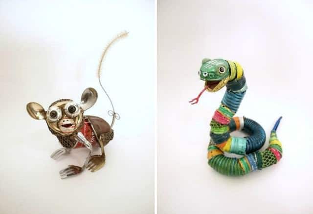 easy recycled art sculpture