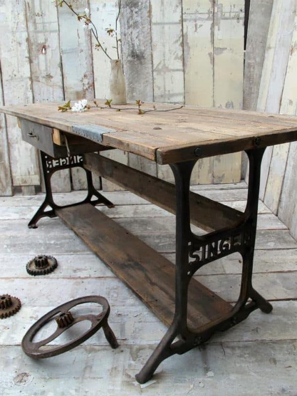 repurposed old sewing machine table ideas