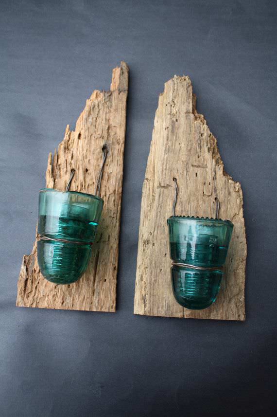 30+ Creative Ideas Using Vintage Glass Insulators 9 • Do-It-Yourself Ideas