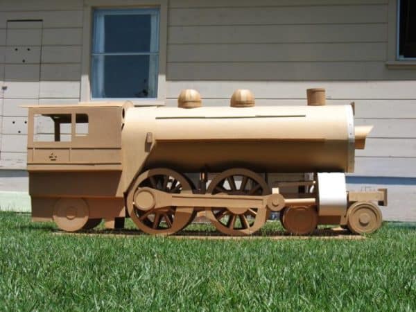 Small cardboard best sale train diy