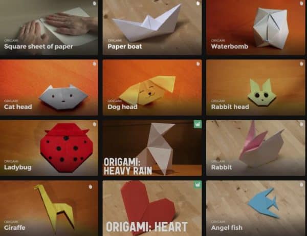 Learn Origami Techniques starting from basics, to water bombs, cat, dog, rabbits and more.