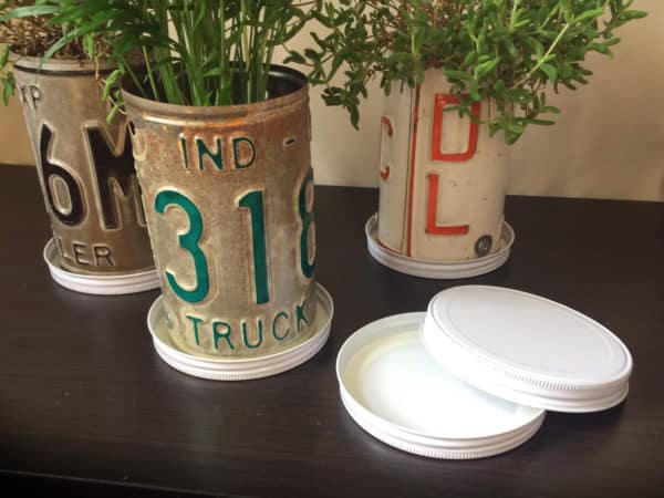 Turn Old Plates Into License Plate Planters 7 • Garden Ideas