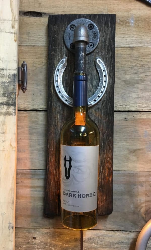 wine bottle sconce