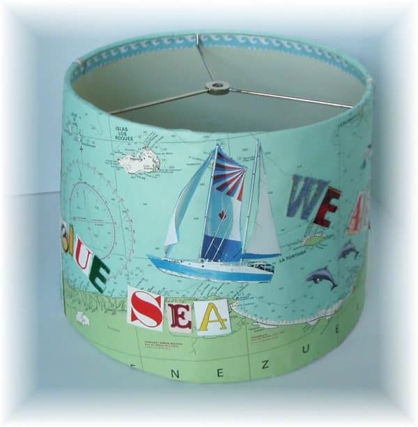 #3 Top 5 Ideas of 2018 was this upcycled lampshade using old maps.