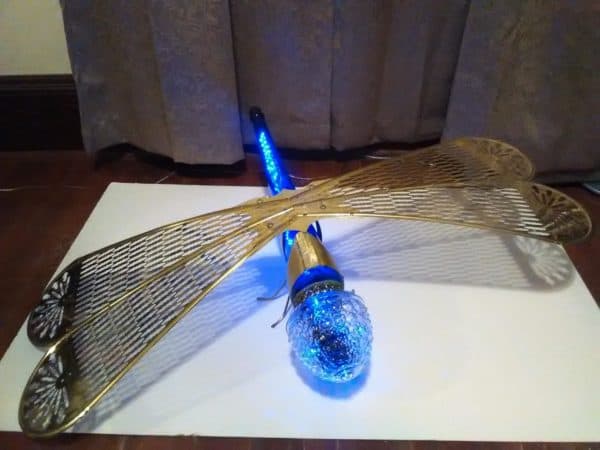 #4 of our Top 5 Ideas of 2018 was this LED lit dragonfly lamp.