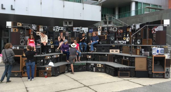 Arena: Mobile Interactive Sound Sculpture 3 • Recycled Electronic Waste