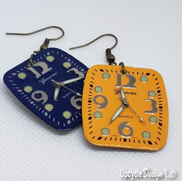 Simple Watch Face Earrings (Version 2) 7 • Upcycled Jewelry Ideas