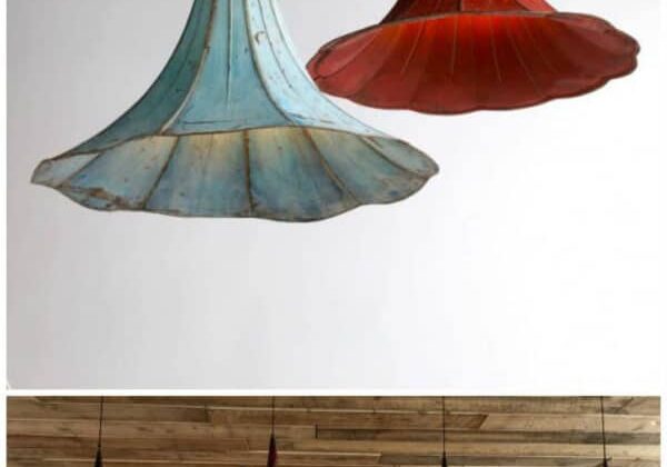 Pending Lamps From Recycled Gramophones 1